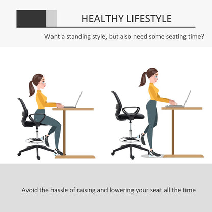 Ergonomic Tall Drafting Chair with Adjustable Height & Footrest for Comfort