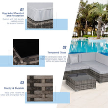Load image into Gallery viewer, Outsunny 7PC Rattan Sectional Sofa Set with Table &amp; Cushions - Outdoor Elegance
