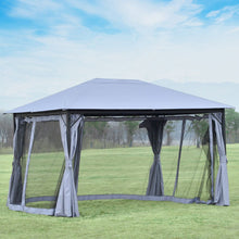 Load image into Gallery viewer, Premium 4x3m Grey Gazebo Canopy Tent with Curtains &amp; Netting - Outdoor Comfort!
