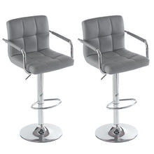 Load image into Gallery viewer, 2pcs 60-80cm 6 Checks Round Cushion No Armrest Bar Stool Gray

