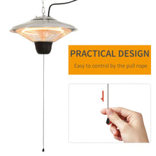 Load image into Gallery viewer, Outsunny Hanging Patio Heater, 1500W, Aluminium-Silver
