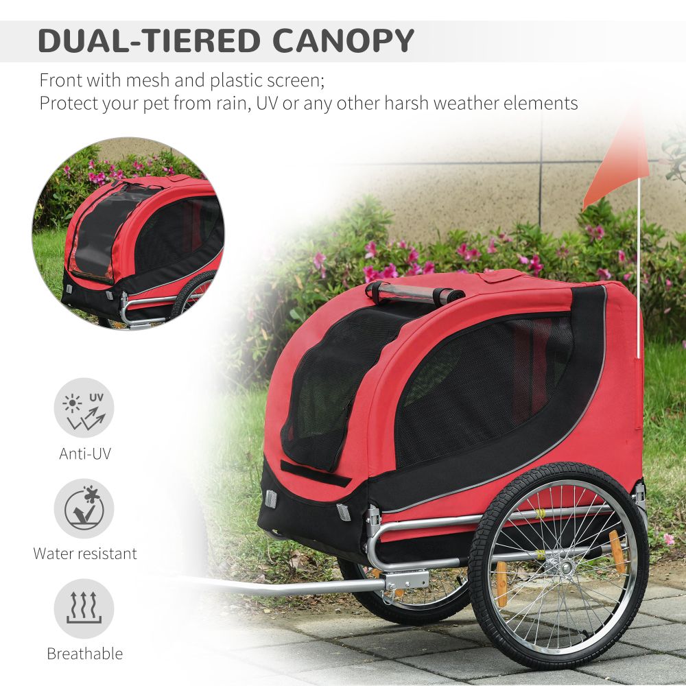 Adventure Awaits: PawHut Dog Bike Trailer - Safe & Stylish Pet Carrier