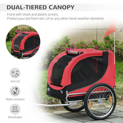 Adventure Awaits: PawHut Dog Bike Trailer - Safe & Stylish Pet Carrier