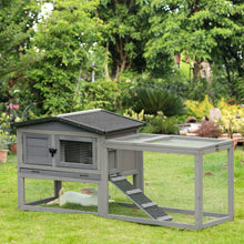 Load image into Gallery viewer, Deluxe 2-Tier Wooden Rabbit Hutch with Water-Resistant Roof &amp; Easy-Clean Tray
