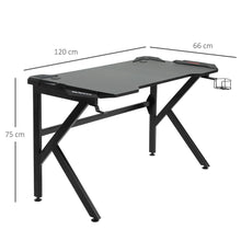 Load image into Gallery viewer, Ultimate Gaming Desk: Large Top, Steel Frame, Cup &amp; Headphone Holder Included!

