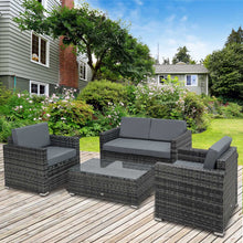 Load image into Gallery viewer, Chic 4-Seater Rattan Sofa Set: Transform Your Outdoor Oasis!
