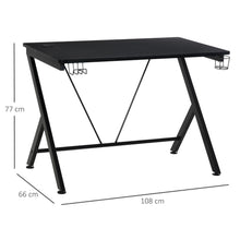 Load image into Gallery viewer, Ultimate Gaming Desk: Stylish Metal Frame &amp; Organized Space for Gamers
