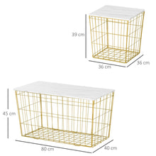 Load image into Gallery viewer, Elegant HOMCOM Side Table Set of 2: Modern Storage &amp; Versatile Design
