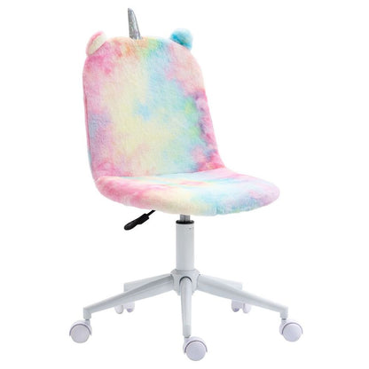 Vinsetto Fluffy Unicorn Chair: Cute Swivel Desk Seat for Magical Workdays!