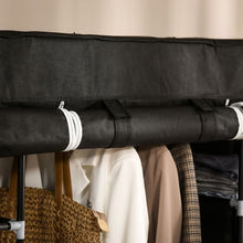 Load image into Gallery viewer, Portable Fabric Wardrobe with 10 Shelves &amp; Hanging Rail - Stylish Storage Solution
