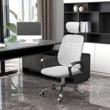 Load image into Gallery viewer, Vinsetto Ergonomic Mesh Office Chair with Adjustable Headrest - Grey Comfort

