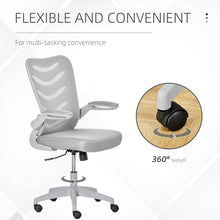 Load image into Gallery viewer, Mesh Office Chair Home Swivel Task Chair w/ Lumbar Support, Arm, Grey Vinsetto

