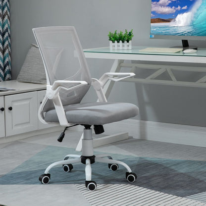 Vinsetto Grey Mesh Swivel Office Chair with Lumbar Support & Adjustable Height