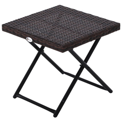 Versatile Folding Square Rattan Coffee Table for Outdoor & Indoor Use
