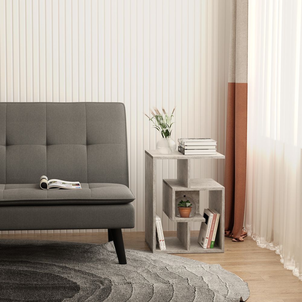 Stylish 3-Tier Side Table with Open Shelves for Versatile Storage & Display