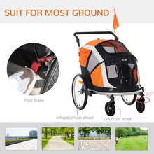 Load image into Gallery viewer, Ultimate 2-in-1 Dog Bicycle Trailer &amp; Stroller - Safety Leash, Foldable Design
