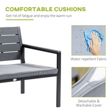 Load image into Gallery viewer, 4-Piece Outdoor Garden Sofa Set with Cushions &amp; Coffee Table - Sleek Grey
