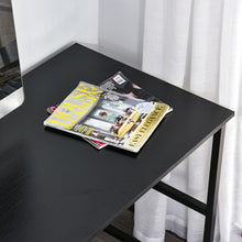 Load image into Gallery viewer, Stylish 2-Tier Black Writing Desk with Metal Frame &amp; Storage Shelves
