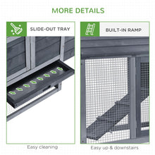Load image into Gallery viewer, Deluxe Grey Chicken Coop with Outdoor Run &amp; Easy-Clean Design
