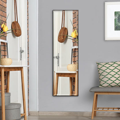 Full Length Mirror Dressing Mirror Wall-Mounted for Bedroom Black