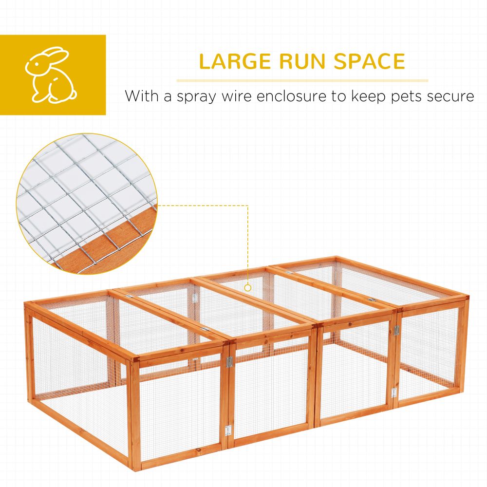 Safe & Spacious Rabbit Hutch with Run: Outdoor Playtime Perfected!
