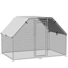 Load image into Gallery viewer, Spacious Outdoor Metal Walk-In Chicken Coop Run with Weather-Resistant Cover
