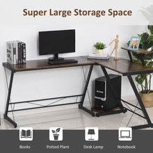 Load image into Gallery viewer, Industrial Chic L-Shaped Gaming Desk with Storage - Ultimate Workspace Solution
