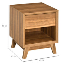 Load image into Gallery viewer, Stylish HOMCOM Bedside Table with Drawer &amp; Shelf - Perfect Bedroom Organizer

