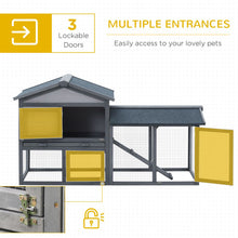 Load image into Gallery viewer, Deluxe 5ft Wooden 2-Tier Rabbit &amp; Guinea Pig Outdoor Hutch with Run
