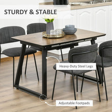 Load image into Gallery viewer, Stylish Extendable Dining Table: Industrial Wood &amp; Metal Design for 4-6 Seats
