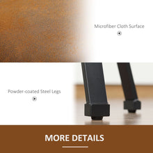 Load image into Gallery viewer, Retro Comfort: Set of 2 Microfiber Bar Stools with Swivel Steel Legs
