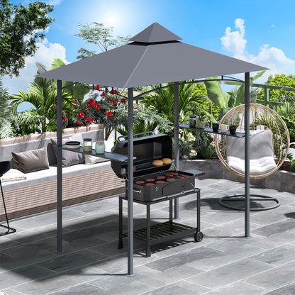 8ft Double-Tier BBQ Gazebo Canopy: Your Ultimate Outdoor Cooking Oasis
