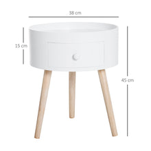 Load image into Gallery viewer, Elegant White Round Coffee Table with Hidden Drawer - Modern Living Room Style
