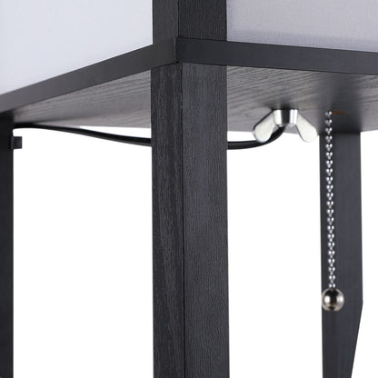 Illuminate & Organize: 4-Tier Stylish Shelf Floor Lamp with Ambient Light