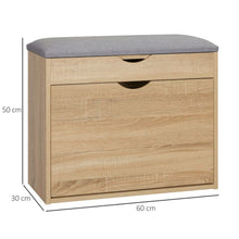 Load image into Gallery viewer, HOMCOM Multifunctional Shoe Bench with Cushion &amp; Storage for Stylish Entryways
