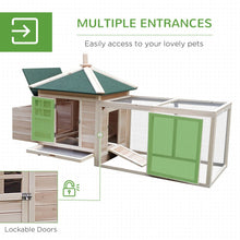 Load image into Gallery viewer, PawHut Deluxe Wooden Chicken Coop: Safe, Spacious &amp; Stylish Pet Sanctuary
