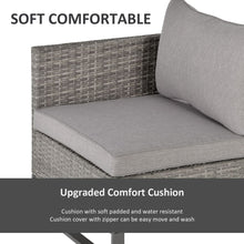 Load image into Gallery viewer, Versatile 5-Piece Rattan Sofa Set: Lounge, Bed &amp; Table in Stylish Grey
