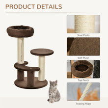 Load image into Gallery viewer, PawHut Deluxe Cat Tree: 2 Perches, Scratch Post &amp; Fun Hanging Rope!
