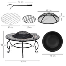 Load image into Gallery viewer, Versatile 3-in-1 Outdoor Fire Pit &amp; BBQ Grill: Warmth, Cooking, Elegance
