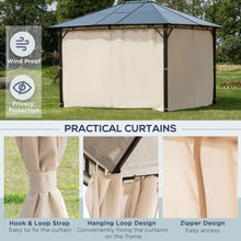 Load image into Gallery viewer, Elegant 3.6x3m Hardtop Gazebo with UV-Resistant Polycarbonate Roof
