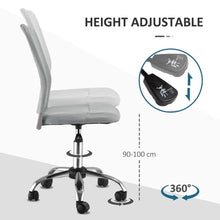 Load image into Gallery viewer, Compact Armless Ergonomic Office Chair - Height Adjustable with Mesh Back

