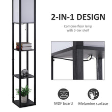 Load image into Gallery viewer, Illuminate &amp; Organize: 4-Tier Stylish Shelf Floor Lamp with Ambient Light
