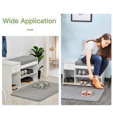 Load image into Gallery viewer, Stylish Multi-Storage Shoe Bench with Cushioned Seat &amp; Three Compartments
