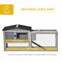 Load image into Gallery viewer, Deluxe 2-Tier Wooden Rabbit Hutch with Water-Resistant Roof &amp; Easy-Clean Tray
