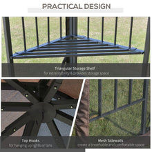 Load image into Gallery viewer, 3x3m Double Tier Gazebo with Mesh Curtains - Your Patio Oasis Awaits!
