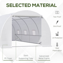Load image into Gallery viewer, Outsunny 6x3m Walk-In Polytunnel Greenhouse with Zipper &amp; 8 Windows
