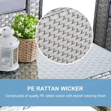 Load image into Gallery viewer, Sleek 6-Piece Grey Rattan Garden Set - Stylish &amp; Comfortable Outdoor Seating
