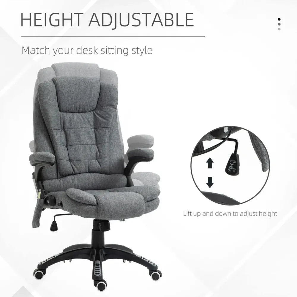 Relax & Recharge: Executive Reclining Chair with Heating Massage & Headrest