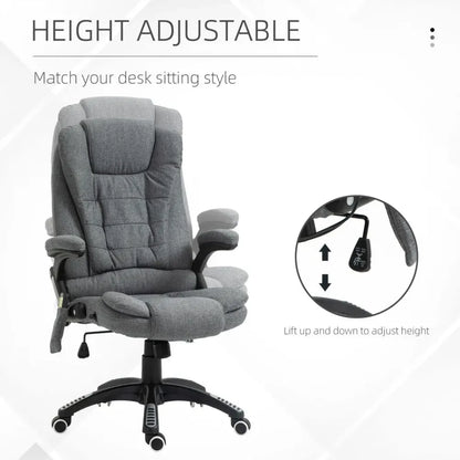 Relax & Recharge: Executive Reclining Chair with Heating Massage & Headrest