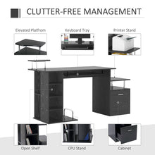 Load image into Gallery viewer, Stylish Wood Computer Desk with Drawers &amp; Shelves for Home Office Efficiency
